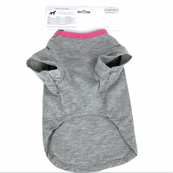 Wag & Bone Girl Power Dog Shirt, Gray, Pink, Small, Medium - Picture 2 of 5